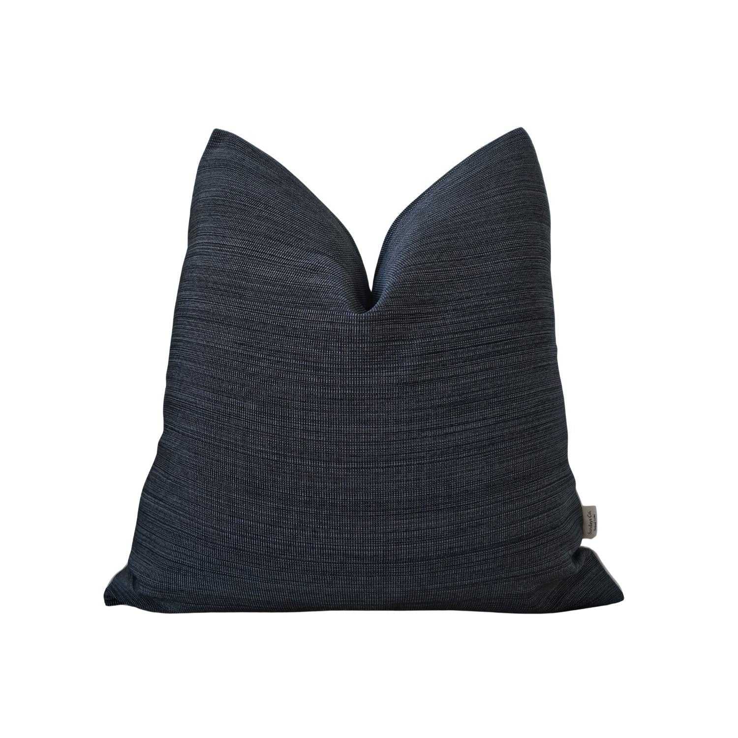 BLAIR Navy Blue Stripe Textured Throw Pillow minimal modern moody