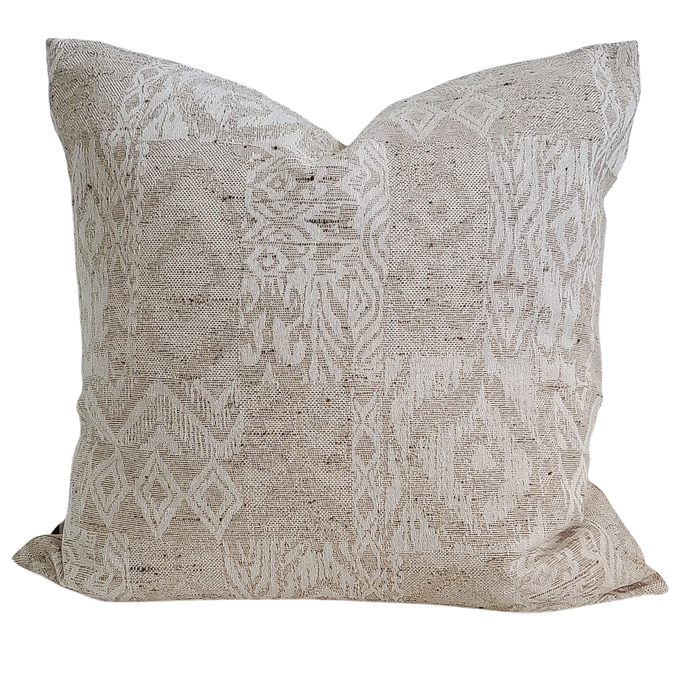 "Oslo" Neutral Geometric Throw Pillow