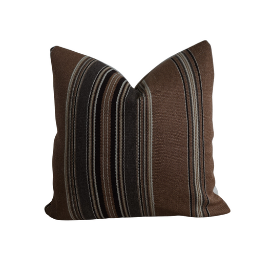 "Limestone" Asymmetrical Striped Throw Pillow