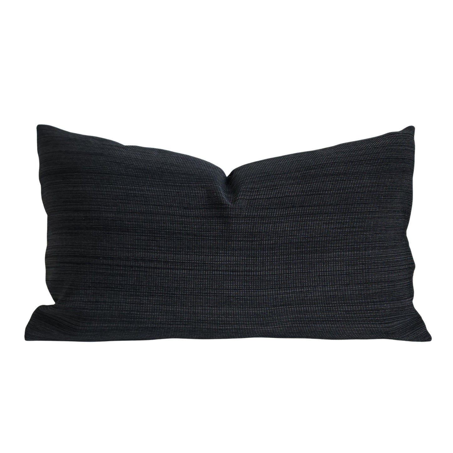 BLAIR || Navy Blue Stripe Textured Throw Pillow, minimal modern moody throw pillow. Contemporary decor style pillow cover.