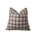 VERN || Rustic Plaid Throw Pillow, Brown and Rust Farmhouse Throw Pillow. Country Check Throw Pillow Cover, Traditional decor