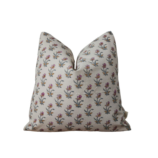 MILA || Blush Floral Printed Throw Pillow