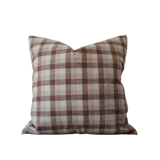 "Reeves" Rustic Plaid Throw Pillow