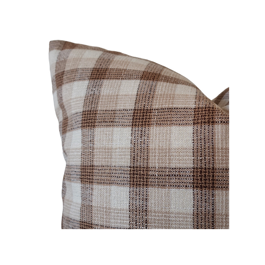 "Reeves" Rustic Plaid Throw Pillow