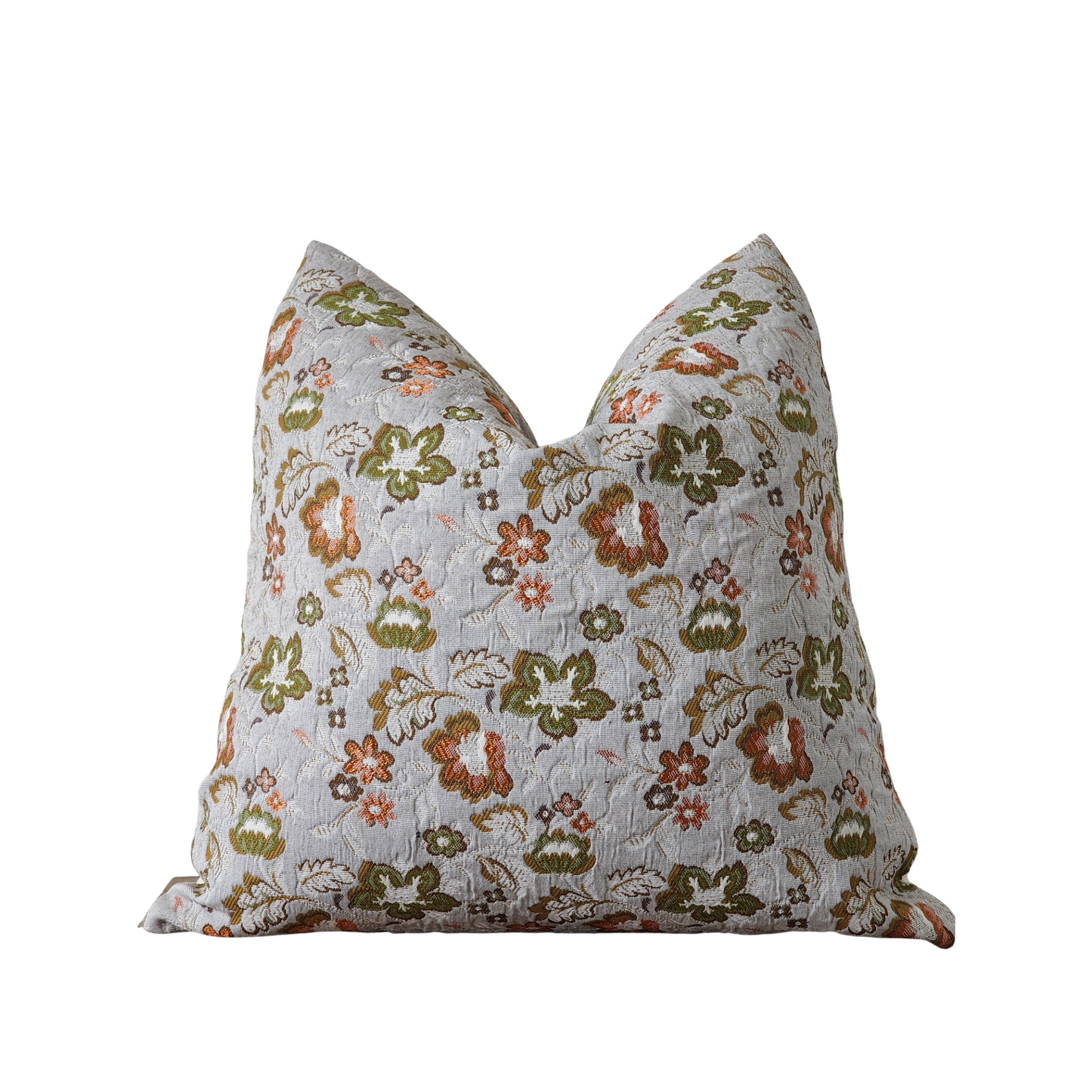 “Poppy” Embroidered Cottagecore Throw Pillow